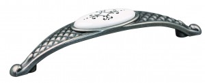 Marella Design Handle Venice 128 old silver/ porcelain motiv