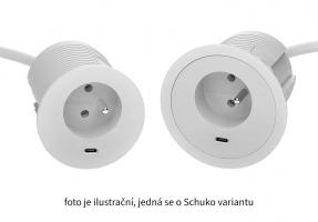 VersaTag 1x 230V, 1x USB-C, white, Schuko