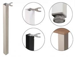 StrongLegs table leg TA001, 710R/80x80mm, black mat