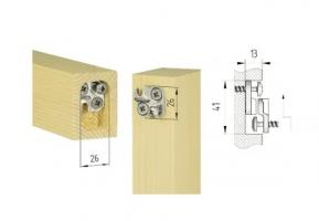 KNAPP K047 DUO 26/26mm joint for wooden profiles