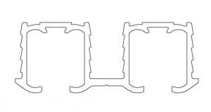 TERNO Living Top upper line double 2652/A anodized silver 2m 30kg