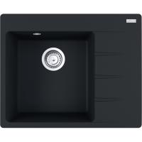 FRANKE Sink CNG 611-62 TL/2 620 x 500 matt black drain on the right
