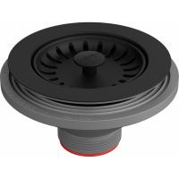 FRANKE Colorline strainer valve matt black without overflow branch