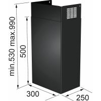 FRANKE Accessories 112.0683.832 telescopic chimney black