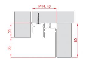 TERNO bottom profile 920/A 3.5m silver anodized