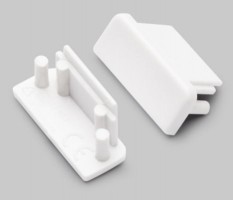 StrongLumio end parts for Surface 10 profile white (pair)