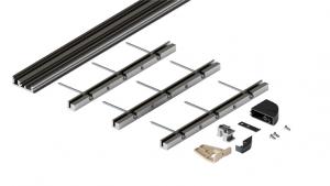 Hawa 52090 Folding Concepta Iii For Door Pocket Lower Profile For 3 Doors Silver