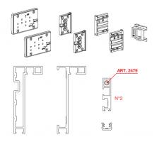 TERNO Fine complete set of profiles for interior doors 1000x2700mm,28mm,black