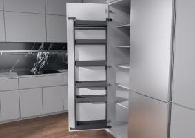 K-KES Tandem Side III, pantry cabinet, Arena Pure, 600/1700mm, anthracite
