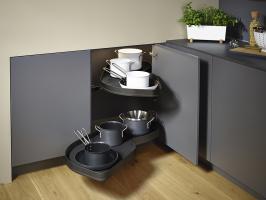 Kes 260397 Lemans Ii, Corner Shelves, Arena Pure, 600Mm, Left - Anthracite