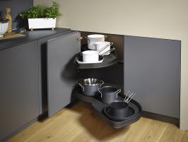 Kes 260394 Lemans Ii, Corner Shelves, Arena Pure, 500Mm, Right - Anthracite