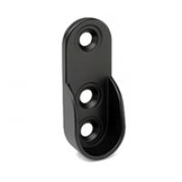 StrongWire holder for wardrobe rod-oval, D=15mm, black
