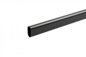 StrongWire wardrobe rod-oval, 15/30/3000mm, black