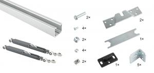 SISCO posuvné interiérové kování sada pro 1 křídlo, vedení 2m, 40kg, 2x tlumič