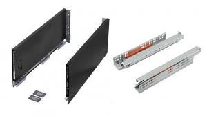 K-StrongMax 16 drawer H185/450mm push, blac
