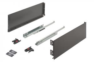 K-StrongMini drawer 185/270mm, soft-close partial extension 25kg, grey