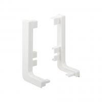 Tulip Gola Profile End Cap J - Open, Plastic White R+L