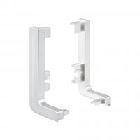 Tulip Gola Profile End Piece J - Open, Plastic Silver R+L