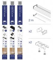 StrongLumio sada LED profil Baselyte-10 Low 2m+příslušenství,černá elox