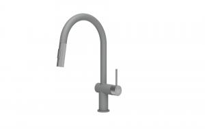 StrongSinks S5 Sink mixer tap Neris with pull-out sprayer, grey