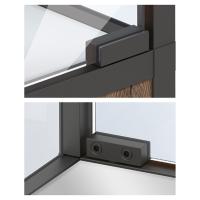HETTICH 9303928 Cadro glass door hinge with stop, set, matt black