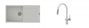 K-StrongSinks S3 Set Sink Zala 1000x500mm granite white + Tap Neris white