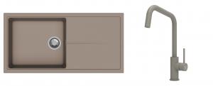 K-StrongSinks S3 Set Sink Labe 1000x500mm granite beige + Tap Arda beige