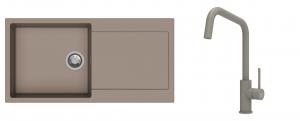 K-StrongSinks S3 Set Sink Zala 1000x500mm granite beige + Tap Arda beige