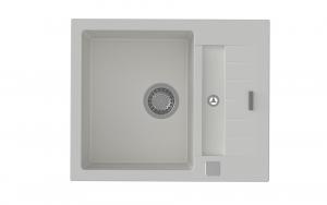 Strongsinks S3 Sink Granit Vardar 615 615X500Mm With Drainer And Bowl White