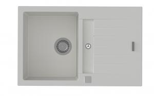 StrongSinks S3 Sink granite Vardar 780, 780x500 mm, with drain and tray, white