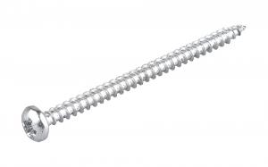 Screw Pz 4X60Mm Halfround Head Cross Zinc White