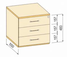 K-BBP Container 3+0, Strong roller drawer