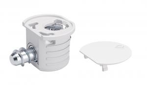 IF KORE 15 connecting fitting, euro screw 5x11 mm, white cover cap