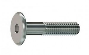 Furniture connecting screw M6x80 zinc white flat head 15mm