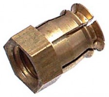 Spacer impact dowel with ball BU12-M6x12mm brass