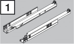 BLUM 560H5500C Tandem full extension Tip-on 550mm