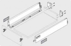 BLUM set Antaro M 500 mm/30 kg, Blumotion/TOB, white SW