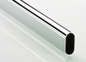 HETTICH 47615 Wardrobe rod oval 15/30/2000 chrome