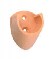 Holder for wardrobe rod diameter 25mm oak plastic
