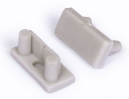 StrongLumio  end pieces for strip Begton gray (pair)