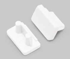 StrongLumio end parts for Slim profile white (pair)