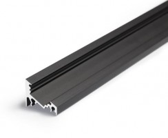 StrongLumio ALU profile for LED Corner alu black 3000mm