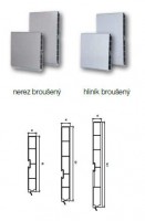 REHAU Plinth 150mm GRINDED STAINLESS STEEL 4m