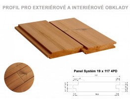 Palubky fasáda Borovice ThermoWood PanelSystém 4*P-D 4200/117/19