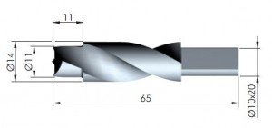 IF-drill 14mm for Maori shelf support