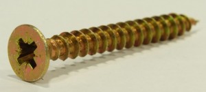 Screw PZ 2.5x30 countersunk head zinc yellow PZ1
