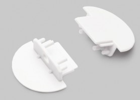 StrongLumio end caps for strip Groove 10 white round (pair)