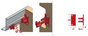 TULIP Gola set of 2 fasteners for J+C profiles, plastic
