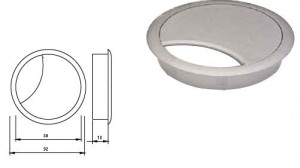 Cable bushing 80 mm RAL9006