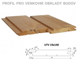 Palubky fasáda Borovice ThermoWood Tatran (UTV) 4200/140/19